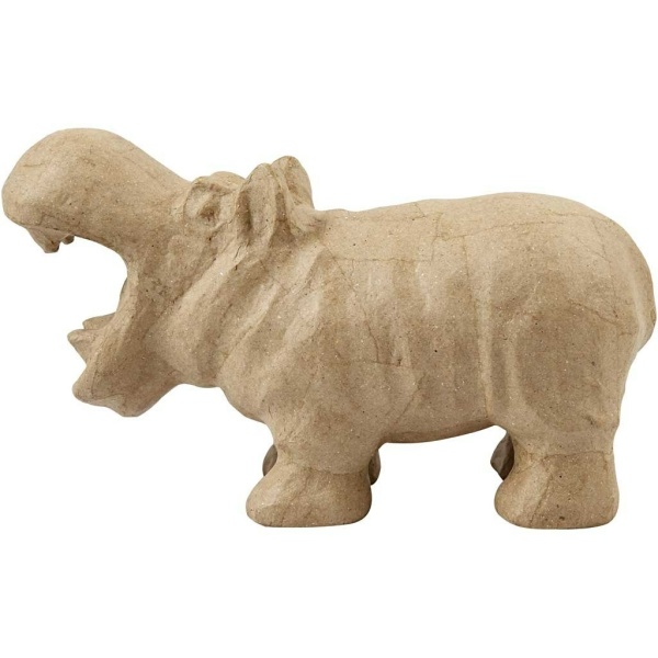 Hipopotam z papier-mache H:18cm