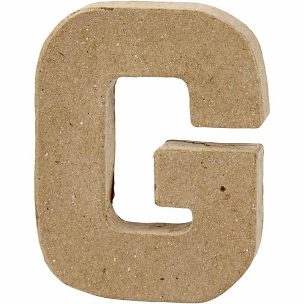 Litera G z papier-mache H: 10 cm