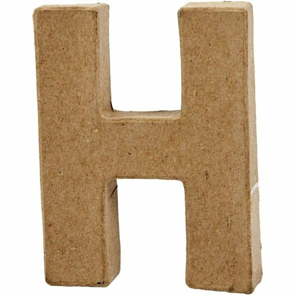 Litera H z papier-mache H: 10 cm
