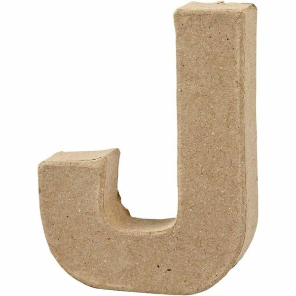 Litera J z papier-mache H: 10 cm