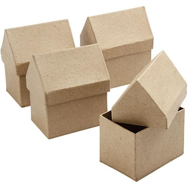 Pudełko Domek z papier-mache H: 10