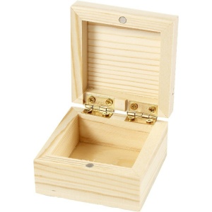 Pudełko z drewna na Biżuterię 6x6x3