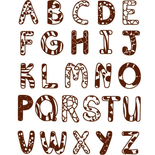 Stempelki Alfabet - Duże litery
